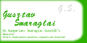 gusztav smaraglai business card